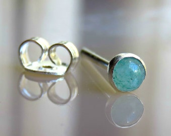 Cartilage Earring Stud / Aventurine Piercing / Tragus Stud
