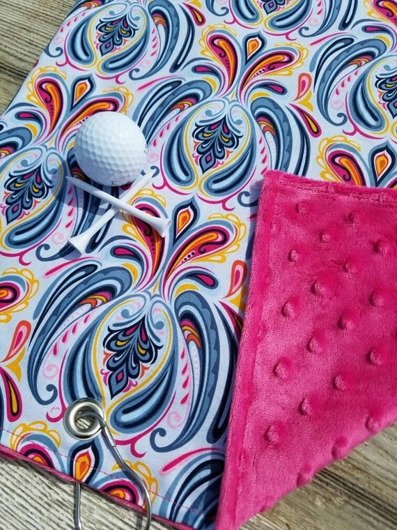 Golf Towel Ladies Golf Towel Pink Golf by PiecesOfMyHeart2015