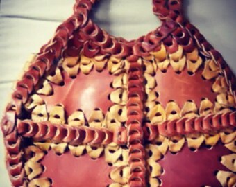 Large 1970s leather tote.
