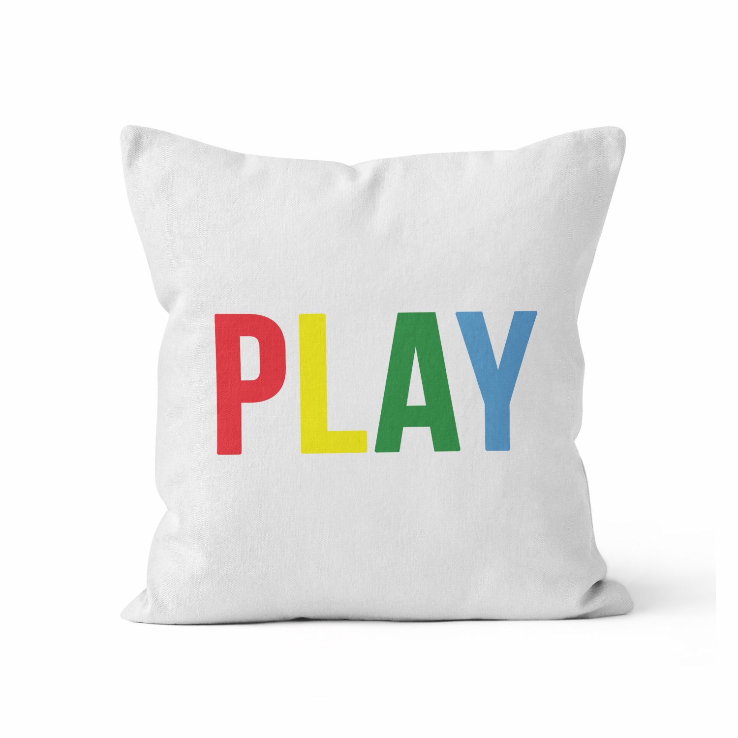 PLAY Pillow / Decorative Throw Pillow with by KaliLaineDesigns