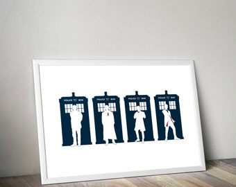 Tardis Silhouette Doctor Who Minimal Style