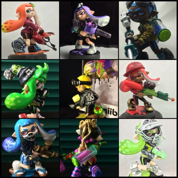 Custom Amiibo Splatoon Personal Inkling By Zanarkandsky On Etsy