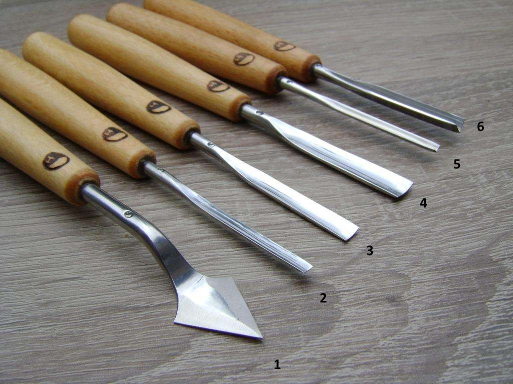 Wood carving tools. Forged by hand. Wood carving chisels. Mini