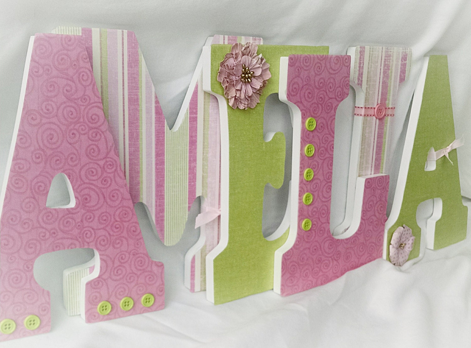 Nursery letters girl custom wall letters wooden letters for