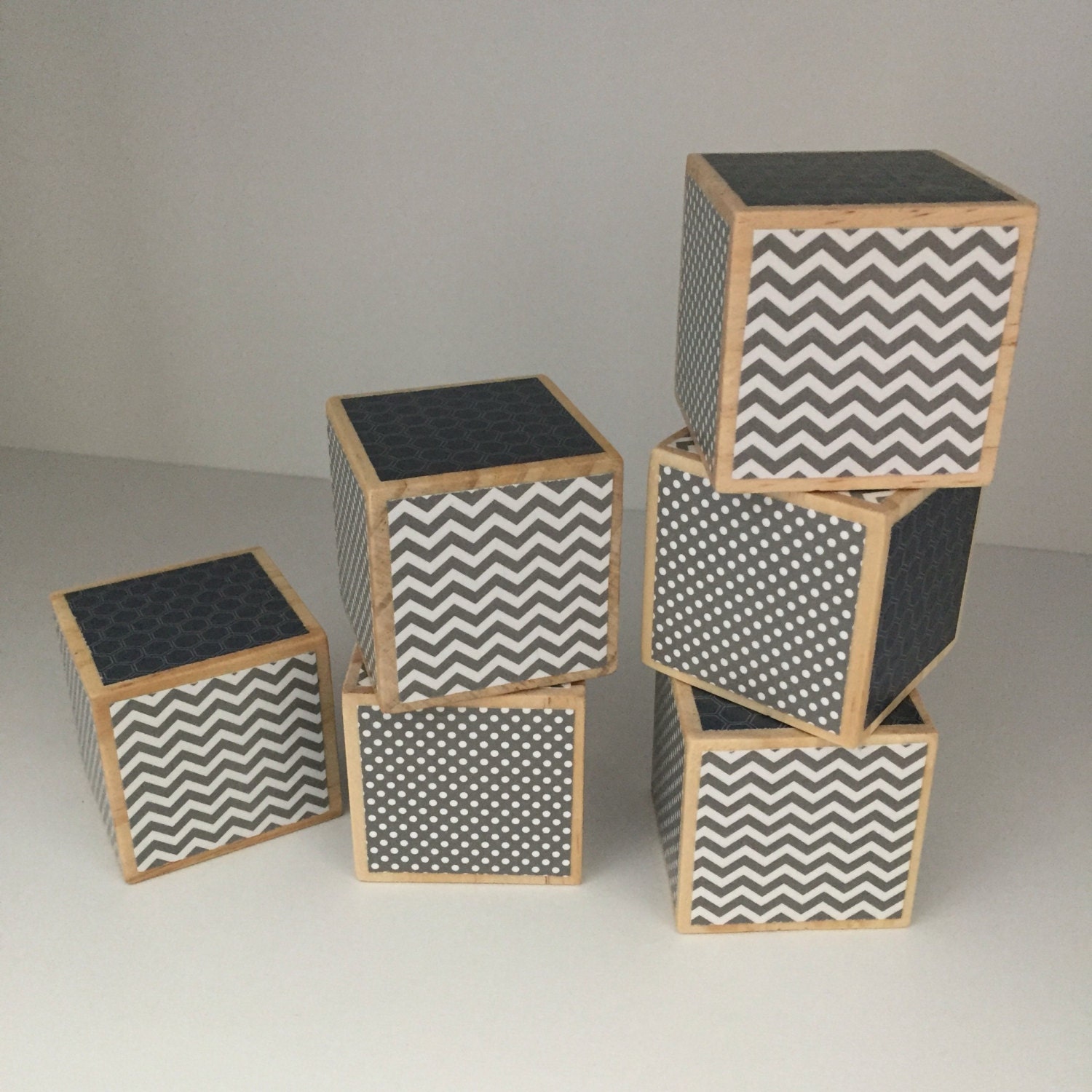 Wooden Baby Blocks Nursery Blocks by EthelsGranddaughter on Etsy