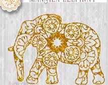Unique elephant mandala related items | Etsy