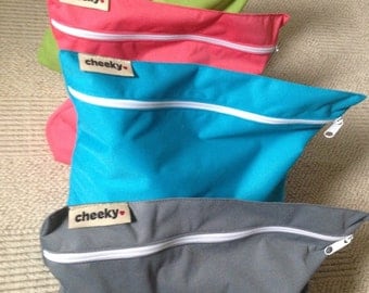 Wet bag with zipper. Solid colors. Clearance item .