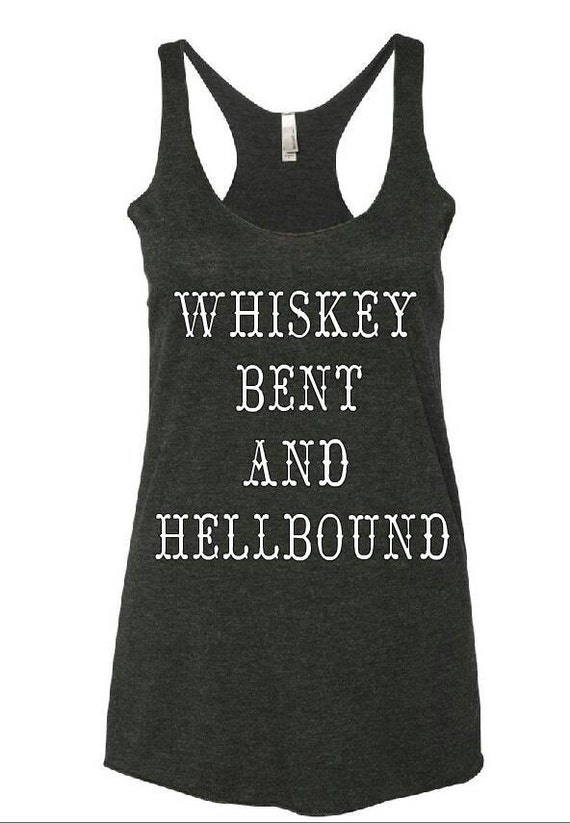 Whiskey Bent and Hellbound Tri-blend Tank Shirt Vintage