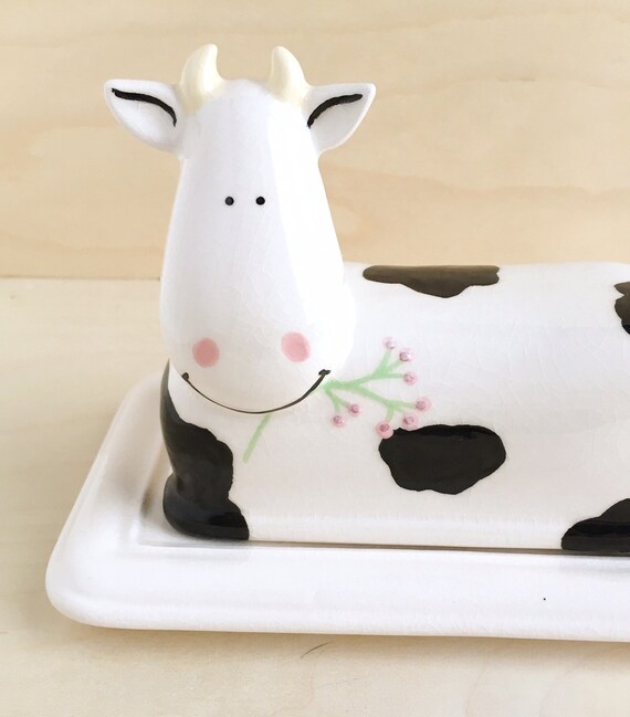 Cow Butter Dish Butter Dish With Lid Ceramic Butter Dish