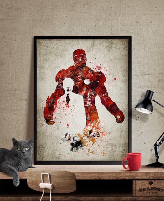 Iron man Art Print Iron man Poster Iron man Wall by FineArtCenter