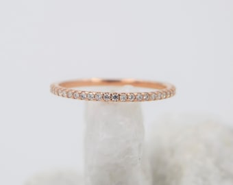 Eternity cz stackable band ring. Cz stacking ring. Silver band ring. Cz eternity silver ring. Gold cz eternity band ring. Rose gold ring.