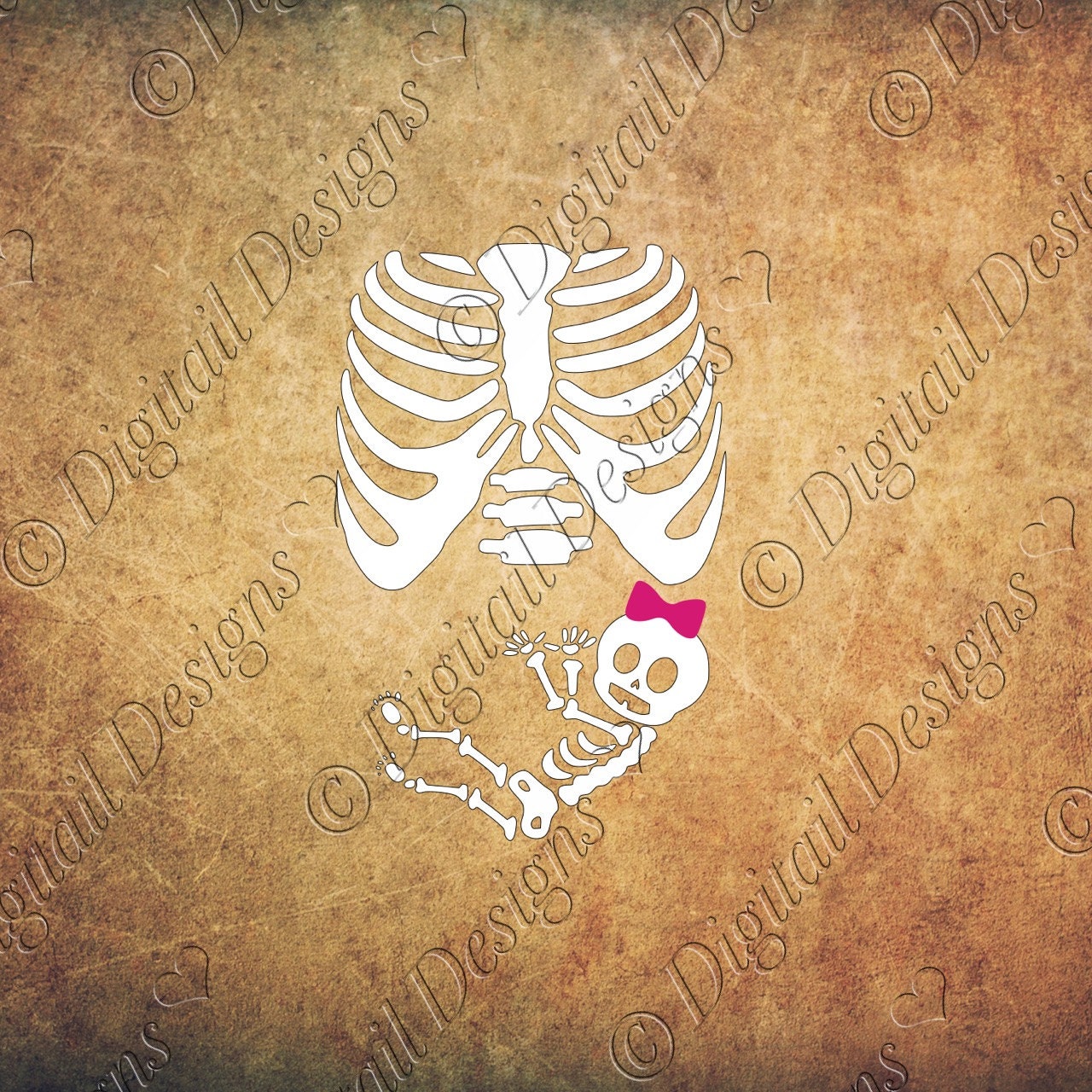 Download Baby Skeleton Pregnancy SVG PNG DXF Eps Fcm Cut File Printable