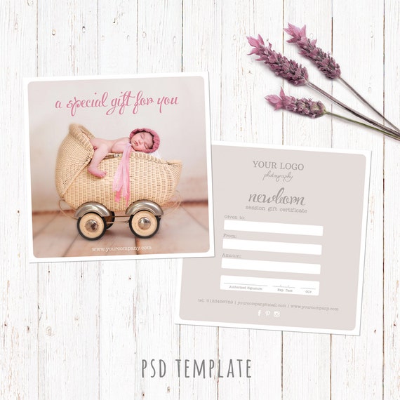 Gift Certificate Template Newborn Session Photography Gift Gift Certificate For Photography Session Templates