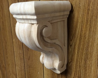 10" unfinished wooden corbel