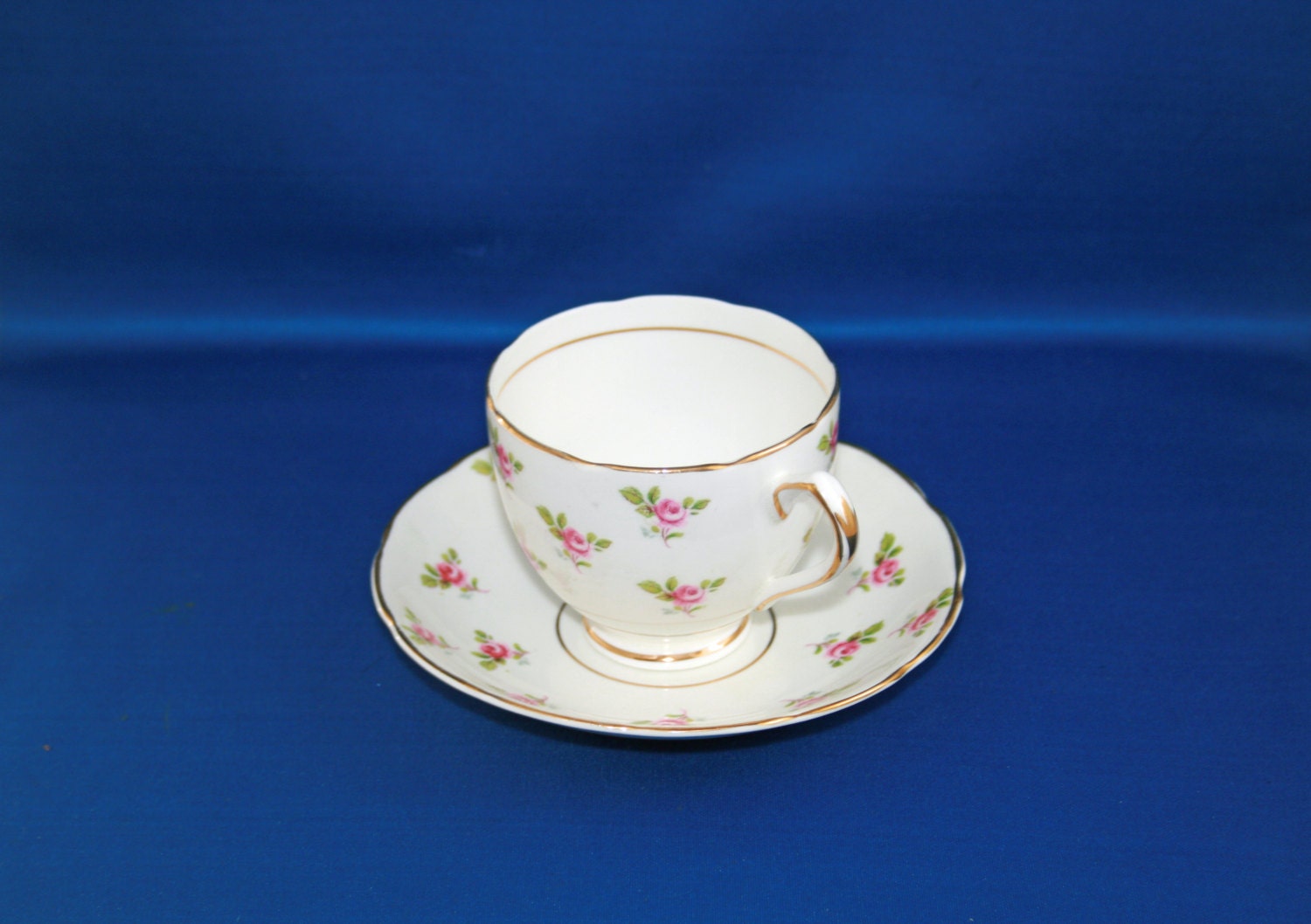 Vintage Duchess Bone China Rosebud Teacup and Saucer Made in England