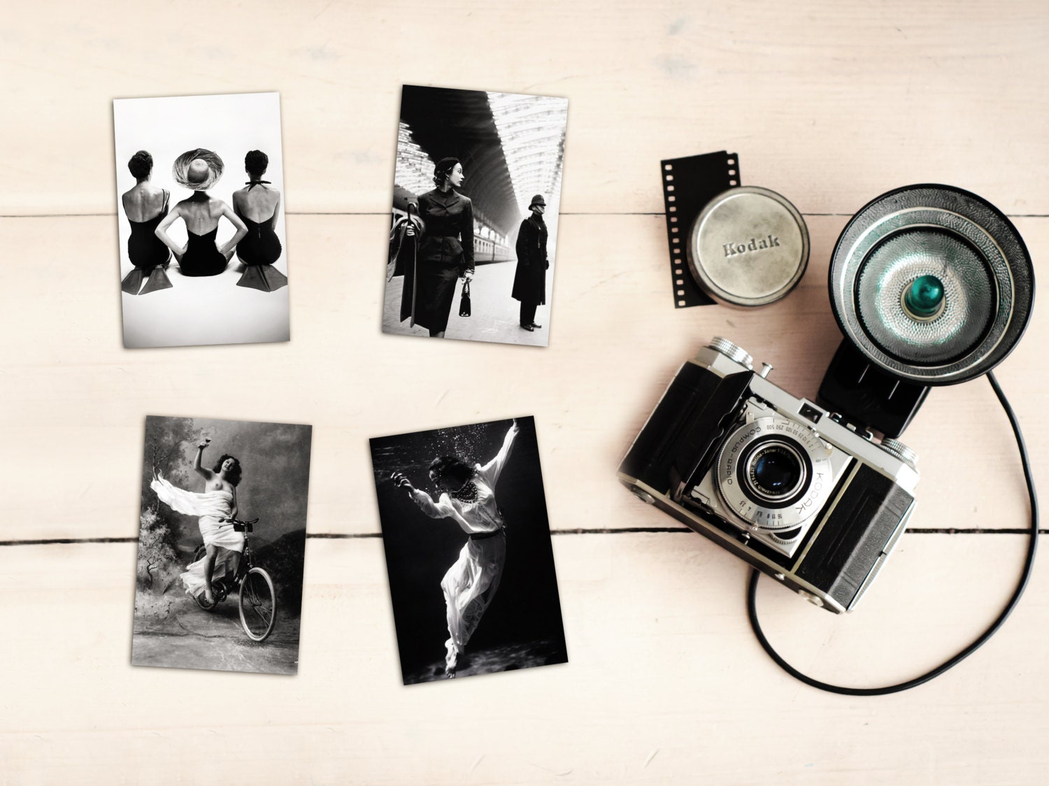 Vintage Photography Postcard Set 4 postcards