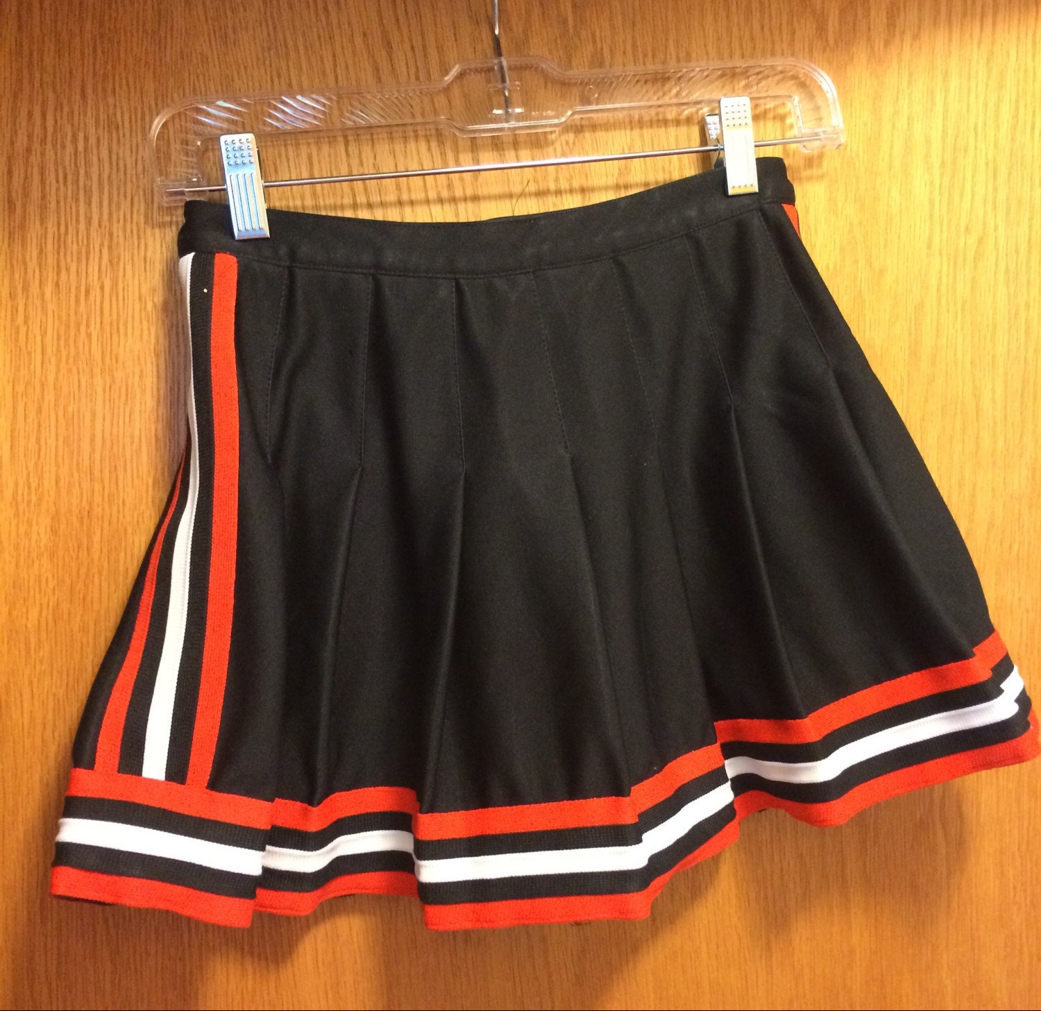 Varsity Pleated Black Cheerleading Skirt