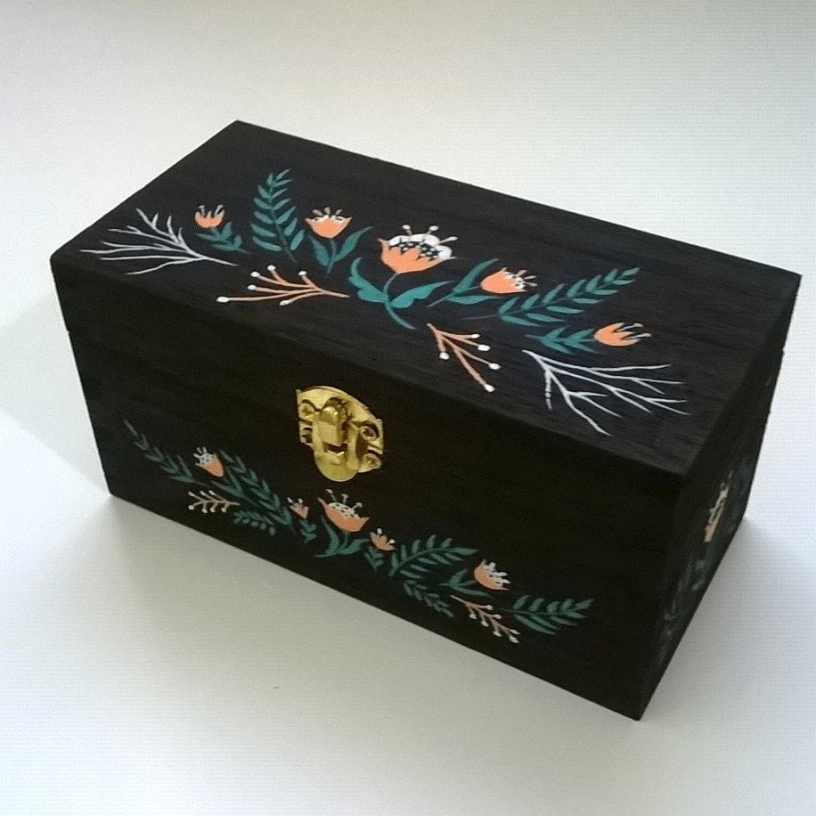 Hand Painted Wooden Box