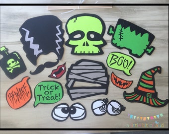 Halloween Photo Booth Props, Halloween Photo Props, Halloween Party Decorations, Halloween Party Props, Halloween Party Supplies