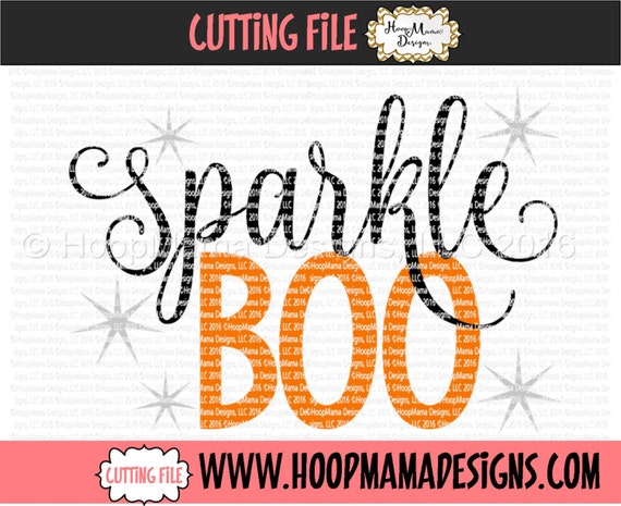 Download Sparkle Boo Girly Halloween SVG DXF EPS and png Files for