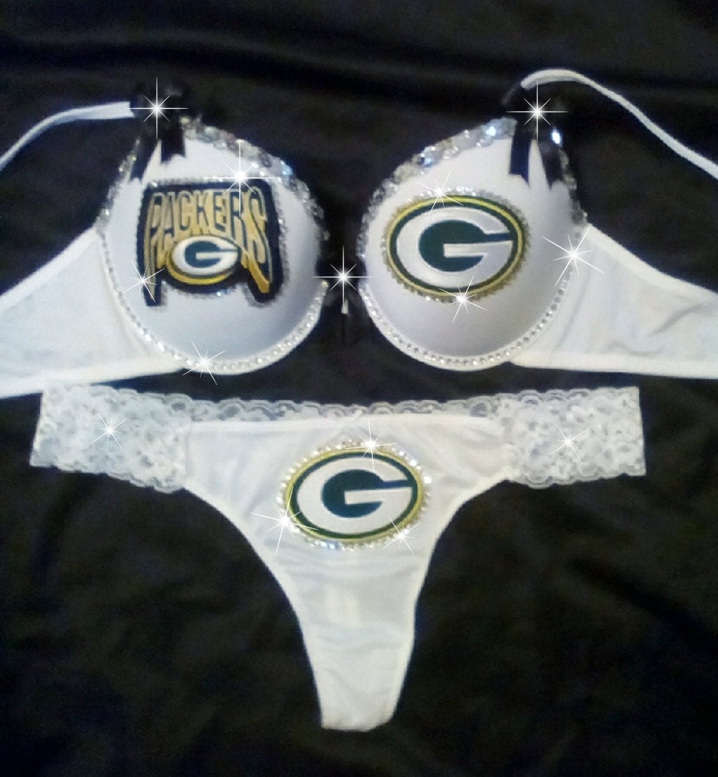 Nfl Bra Set Green Bay Packers Lingerie Nfl Green By Sparklebraz