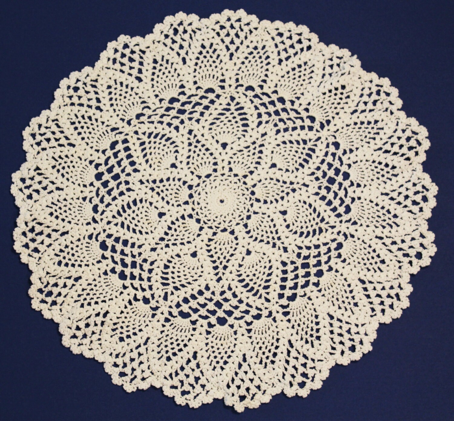 Large Lace Doily White Doily Elegant Crochet Doily Tea Time