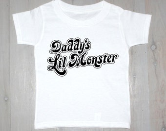 Daddy's Lil Monster Printed Baby Onesies & Kids Tees- Suicide Squad, Harley Quinn Tee