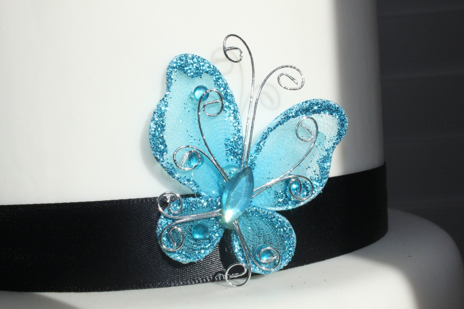 Decorative Blue Butterfly pk of 12 Craft Centerpiece Cake