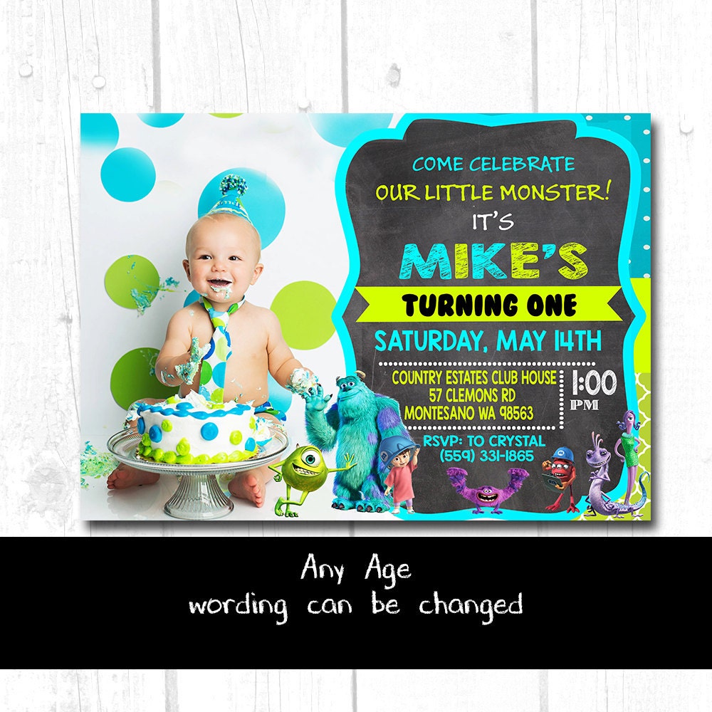 MONSTERS INC Party SUPPLIES Monsters Inc Birthday by UniquePapery