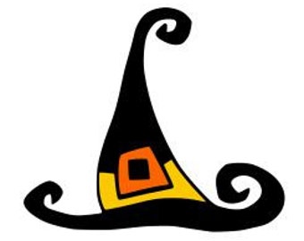 Witch Hat; SVG, Studio 3, DXF, AI, Ps, and Pdf Cutting Files for Electronic Cutting Machines