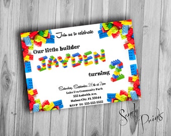 Lego Birthday Invitation