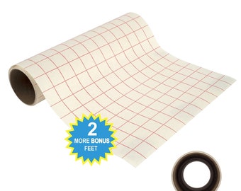 12 x 8 Transfer Tape Roll, Grid Transfer Paper, Vinyl Transfer Tape, Adhesive Vinyl Tape, Adhesive Paper, Adhesive Craft Paper