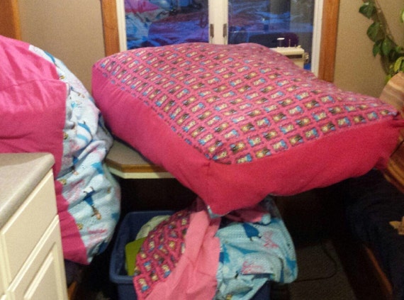 Items similar to Giant Floor Pillows Bean Bag Chair Cover Floor Cushion Stuffed Animal Storage ...