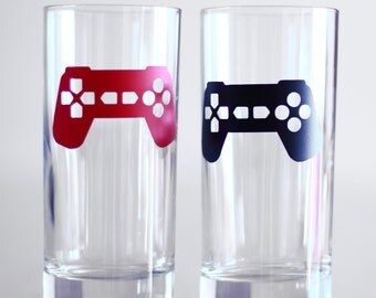 20 game controller stickers, video game party decorations, invitation seal, removable wallpaper, video game decals, video game party favors