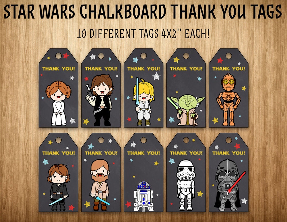 star wars thank you tags star wars party by superinstantparty