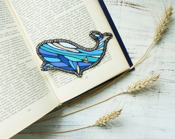 Whale Patch Iron Patches Ocean Iron on Patches Cute Patches for backpacks Fabric Applique Iron on Back patch