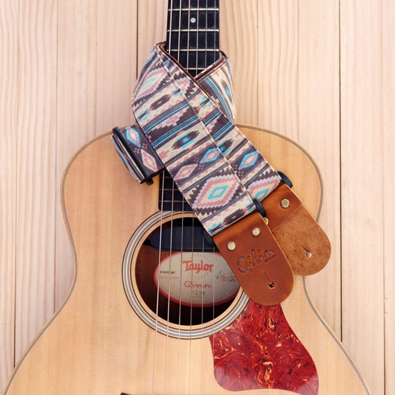 Cream Retro Guitar Strap by Qilinlibrary on Etsy