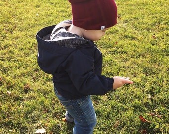 Slouchy Baby Beanie, Cranberry Beanie, cranberry beanie, slouchy knit hat, slouchy baby hat