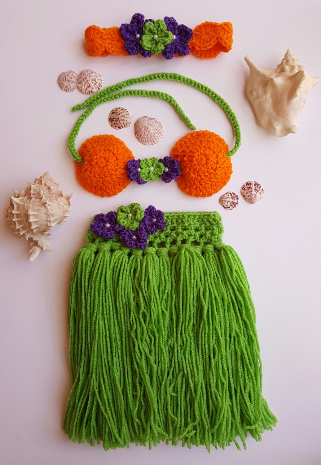 Hula girl outfit Girls Hula Skirt Hula skirt Baby Hula