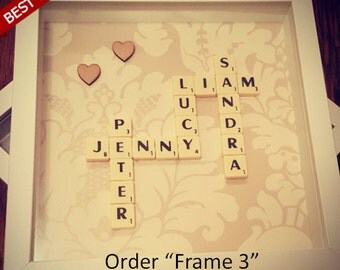 Scrabble Frame, Scrabble, Scrabble Tiles, Scrabble Wall Art, Scrabble Letters, Scrabble Word Gift, Scrabble Card, Scrabble Pictures