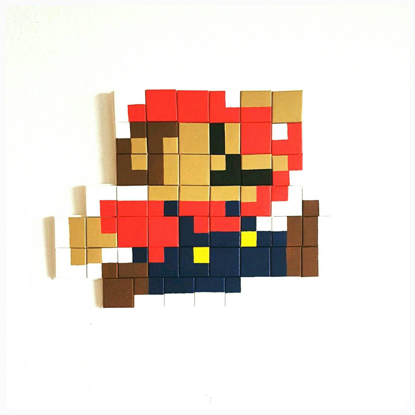 Free Shipping Mario on Mini Canvas. Nintendo art Retro