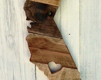 Reclaimed Wood California Sign - Wooden California - Rustic Home Decor - State Signs - California Wall Art - California Decor - Wall Decor
