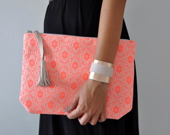Cotton Clutch, Handbag, Boho Clutch