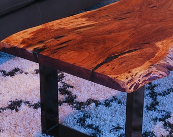 Live edge table - coffee table - Reclaim / Salvaged wood slab -