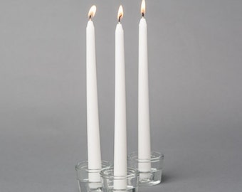 72 White Taper Candles Unscented 10 inch, Bulk set White Candle, Candles in bulk, Candle Gfft, Bulk Taper Candles, wedding candles wholesale