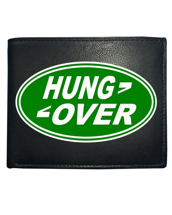 HUNG OVER Funny Men's Leather Wallet For the Morning