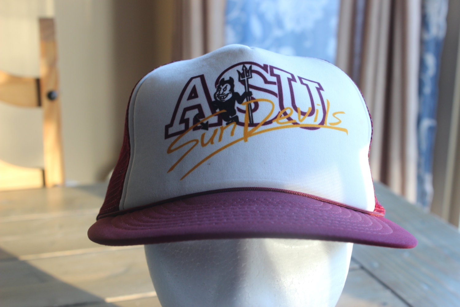 Vintage Asu Sun Devils Mesh Trucker Snapback Hat Arizona State