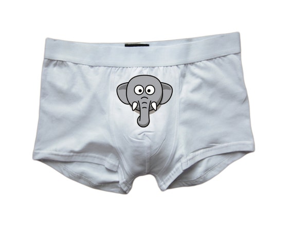 Surprise Gift for him Mens underwear Elephant boxer by MusicOurs
