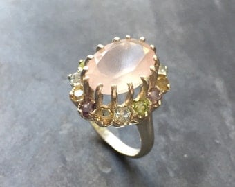 rose quartz ring natural stones ring princess diana ring pink ring birthstone - Princess Diana Wedding Ring rose quartz ring natural stones ring princess diana ring pink ring birthstone - Princess Diana Wedding Ring