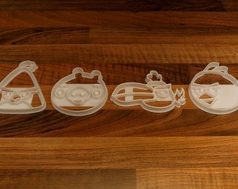 Angry Birds Cookie Cutters x 4 - Angry Birds Biscuit Cutters